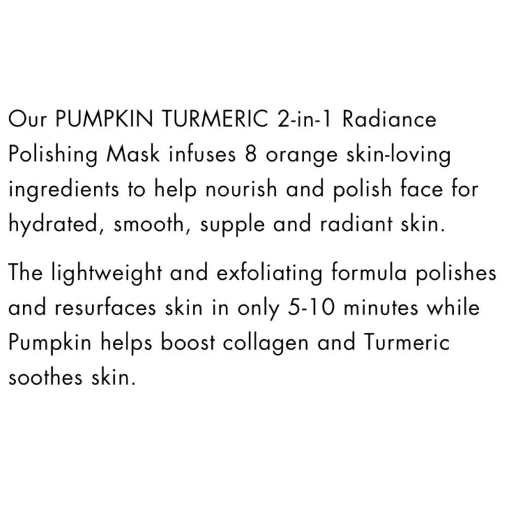 NEW Pumpkin Turmeric 2-1 Radiance Mask
